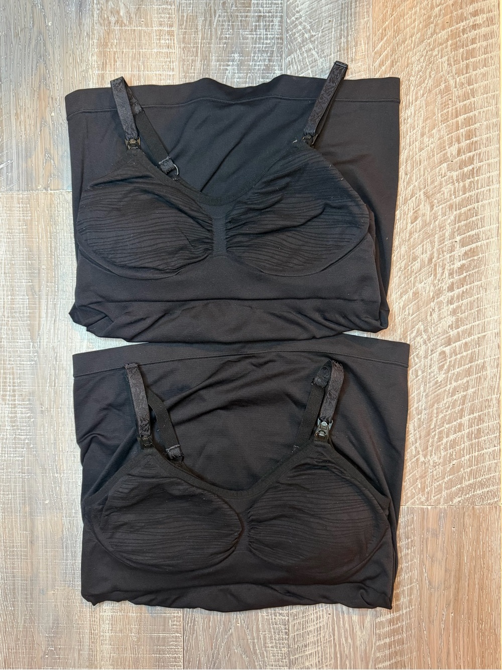 Set of 2 Kindred Bravely Sublime Black Nursing / Pumping Tank w Built-In Support